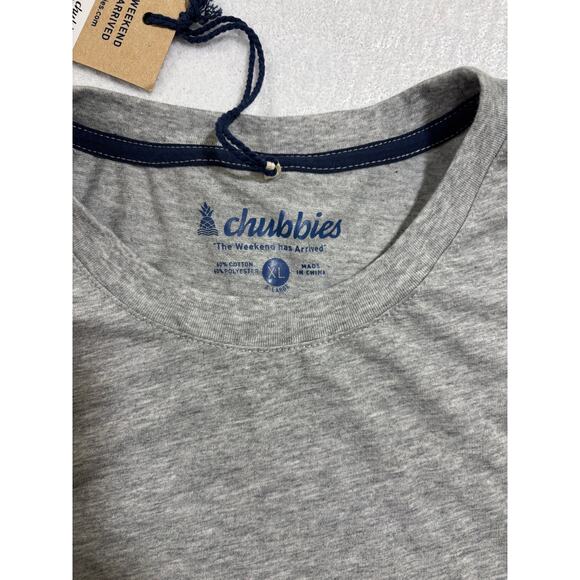 Chubbies “Sky’s Out Thighs Out” Graphic Pocket Tee XL Gray NWT Mens S Sleeve T - Picture 4 of 7